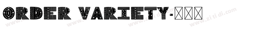 ORDER VARIETY字体转换